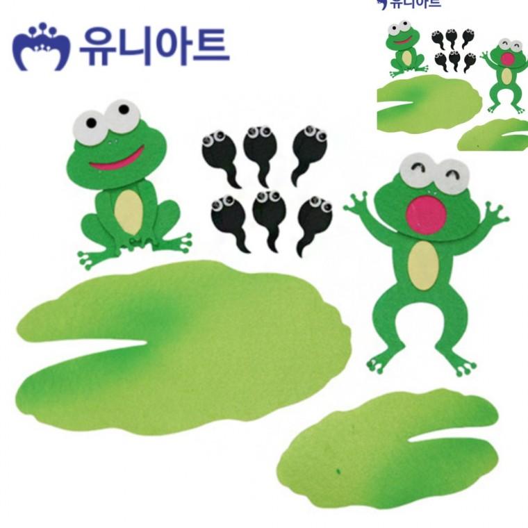 펠트 개구리 세트 유아만들기 공예용품 아동미술만들기