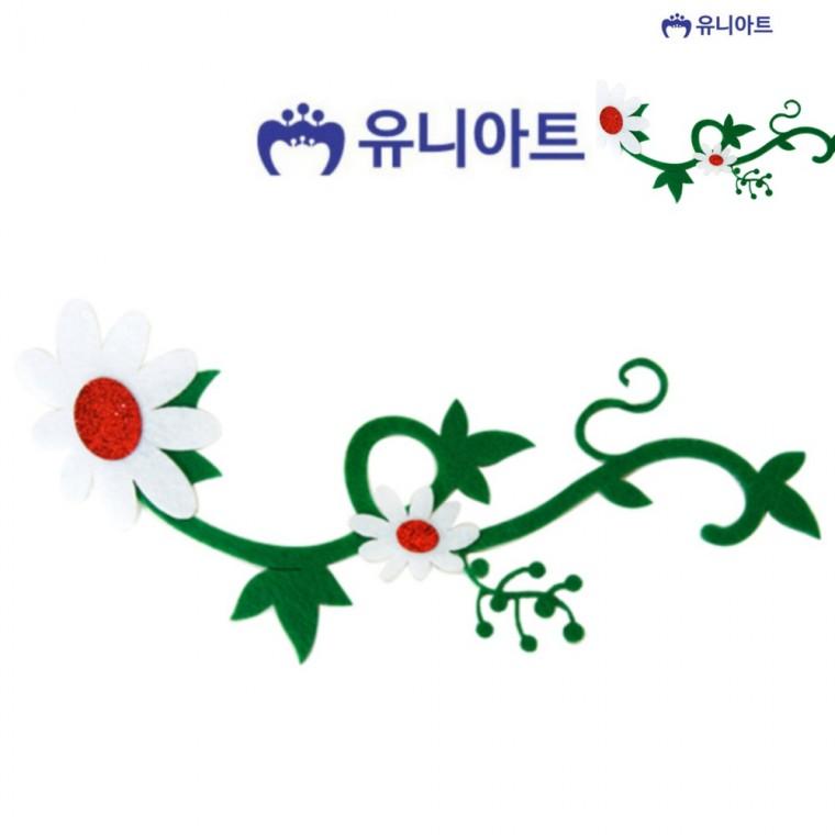 펠트 꽃줄기 넝쿨잎 소 미술활동재료 미술수업교구 학교미술재료