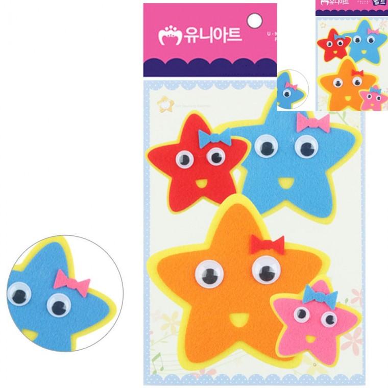 펠트 별세트 120x115mm 4pcs 만들기취미 만들기체험 미술놀이