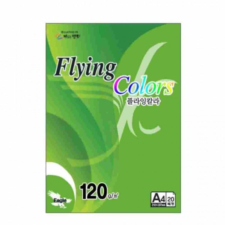 플라잉칼라 선록색 A4 120g 20매 특수지 명함지 팜플렛종이 두꺼운A4용지