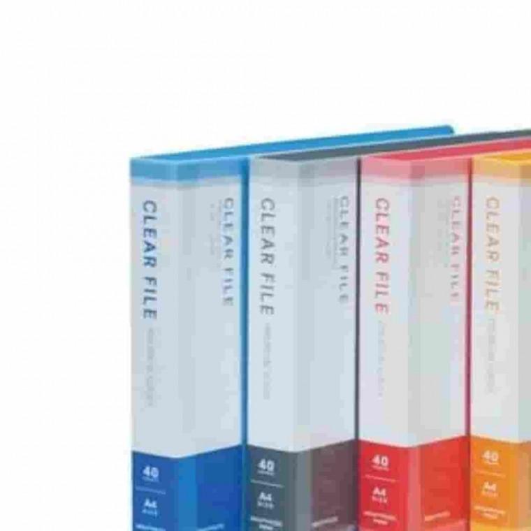 칼라클리어화일 40매 아쿠아 보험증권파일 악보파일 클리어파일 서류보관화일