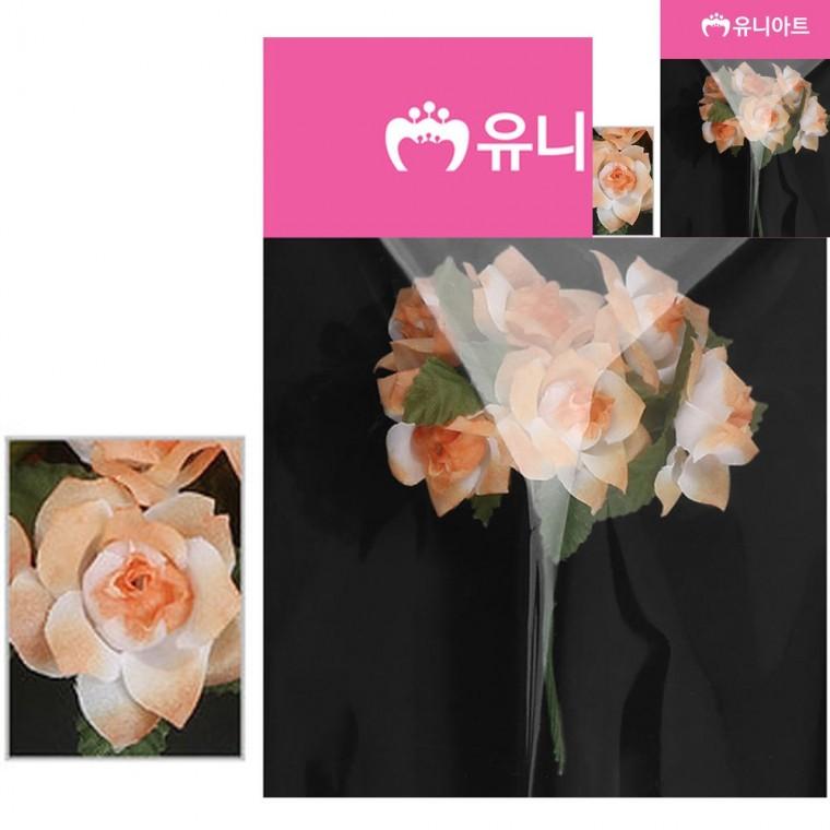 각장미 주황 인테리어조화꽃 가짜꽃다발 조화꽃장식