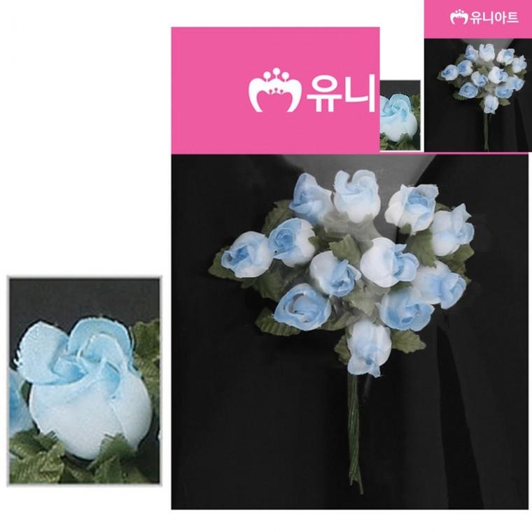 투톤 항장미 흰색 하늘 조화꽃송이 조화꽃장식 인테리어조화꽃