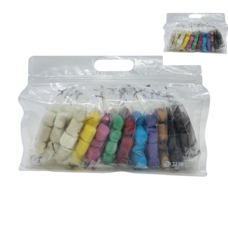 비누찰흙 무향 10색X50g 아이보리100g 혼합 비누만들기세트 클레이아트 비누반죽