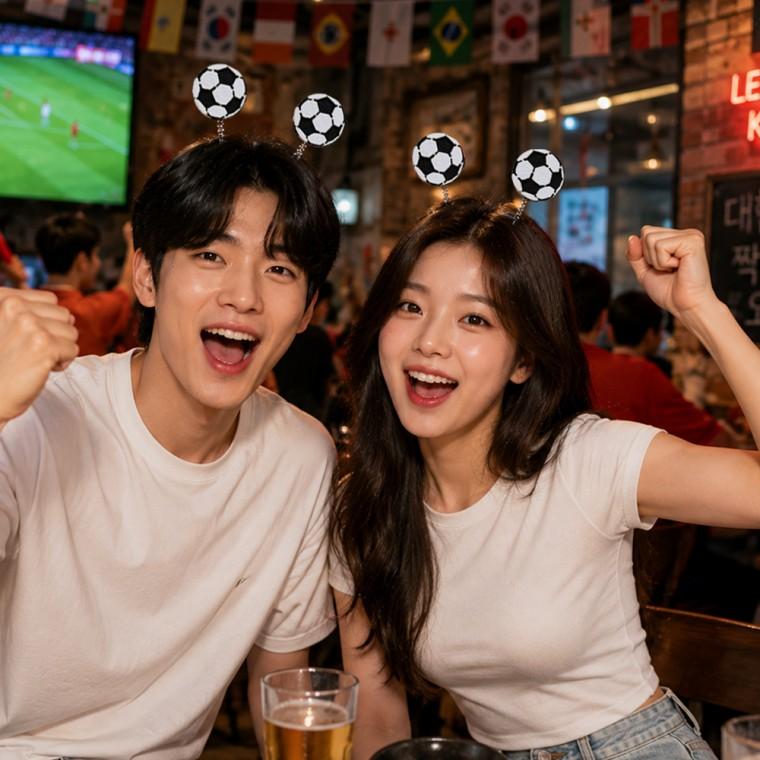 [큰손할인] 축구공집게삔 월드컵 아시안게임 축구 피파 응원 머리핀 소품 체육대회 치어리딩 운동회