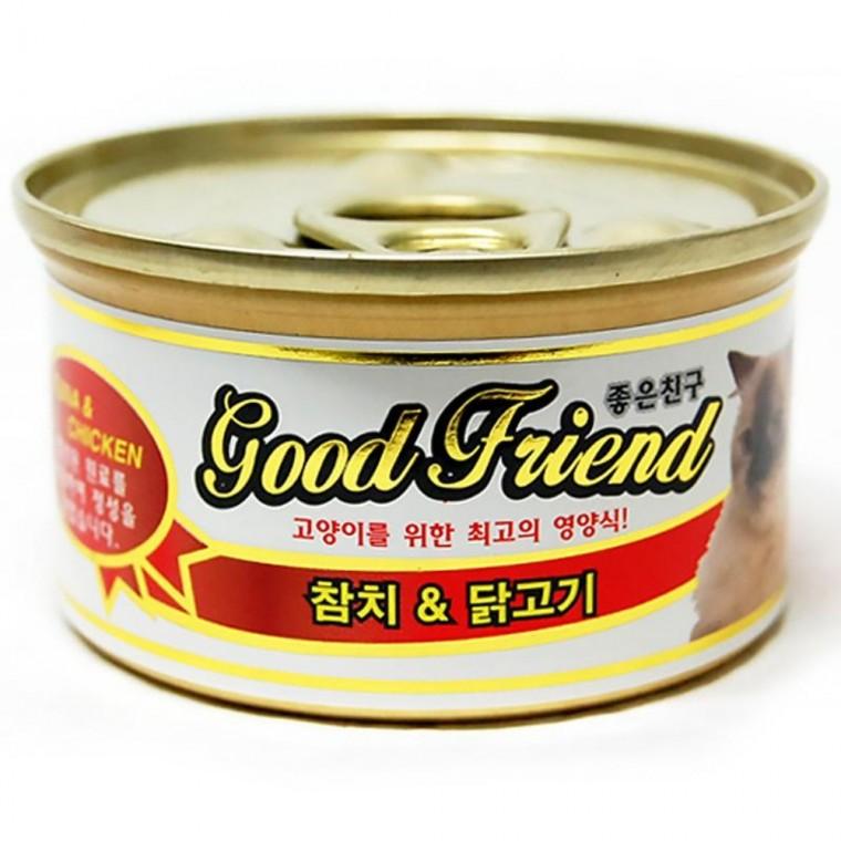 고양이캔간식 참치와닭고기 24EA 길고양이캔 고양이선물 길냥이캔