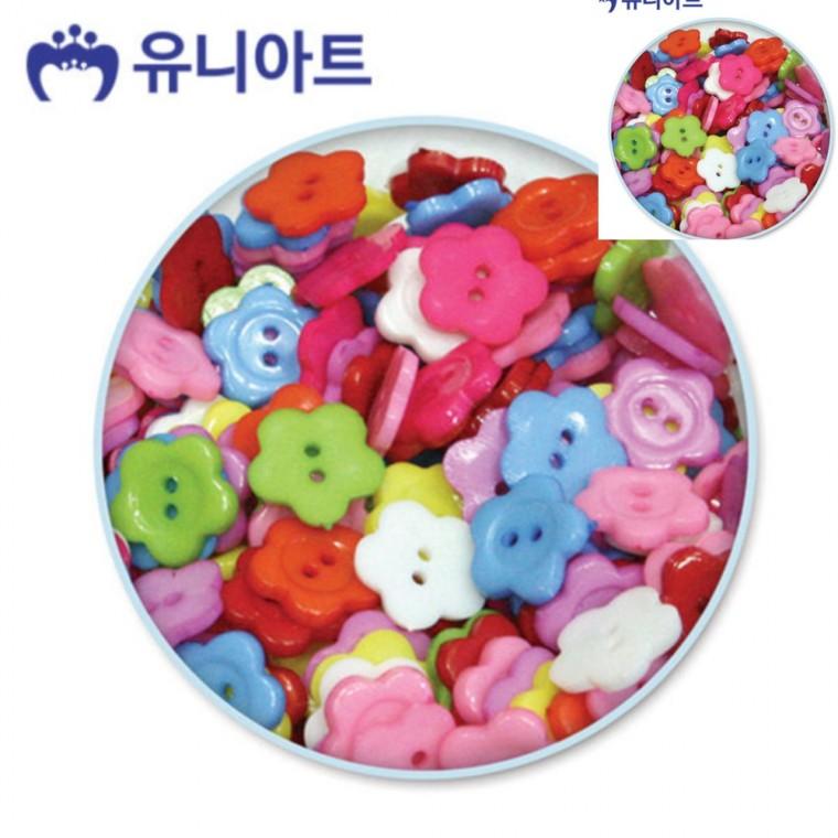 5000통 단추 꽃 단추 단추부자재 컬러꽃단추 단추악세사리