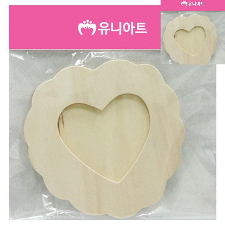 우드 방문걸이 하트 공예용품 미술놀이 공예재료
