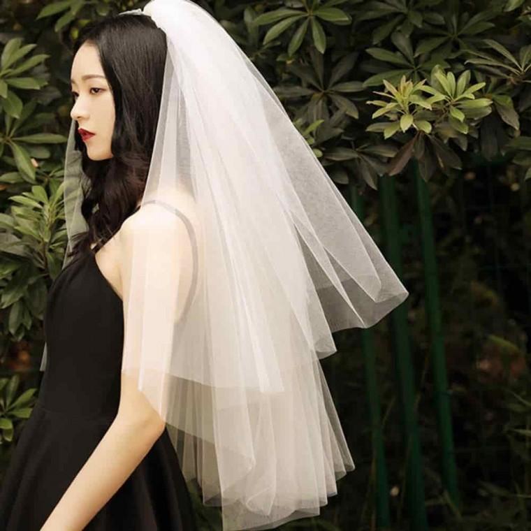웨딩소품 베일면사포 웨딩헤어소품 브라이덜샤워베일 롱베일 웨딩베일 신부면사포
