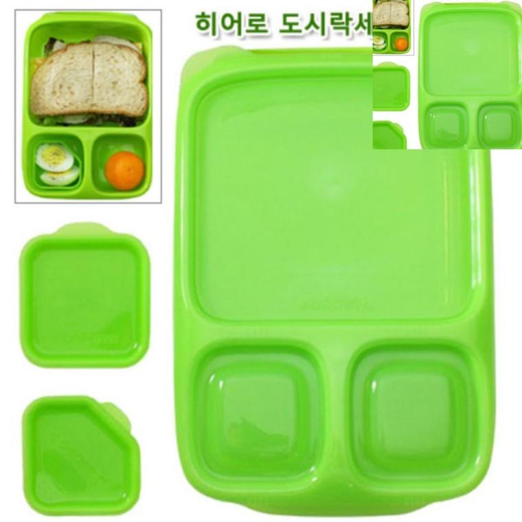 빈토 히어로 도시락세트 그린 휴대용도시락통 심플도시락통 휴대런치박스