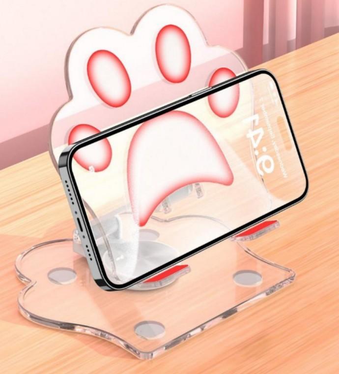 투명 아크릴 핸드폰 거치대 휴대폰 받침대 각도조절 지지대