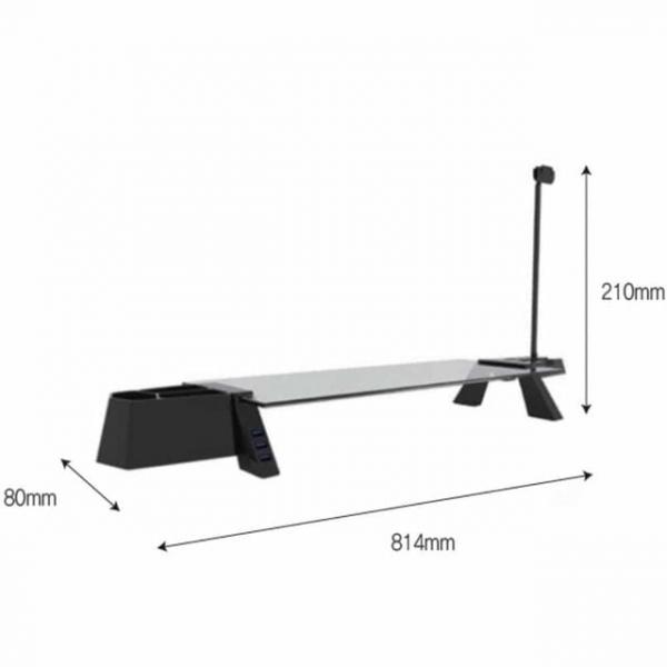 모니터 받침대 USB (블랙) 모니터받침대 모니터다리