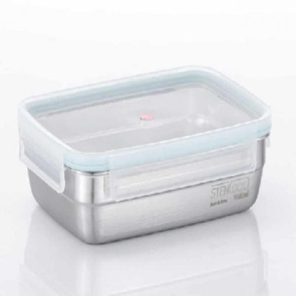 직사각 밀폐용기 1000ml 스텐보관통 직사각스텐반찬통