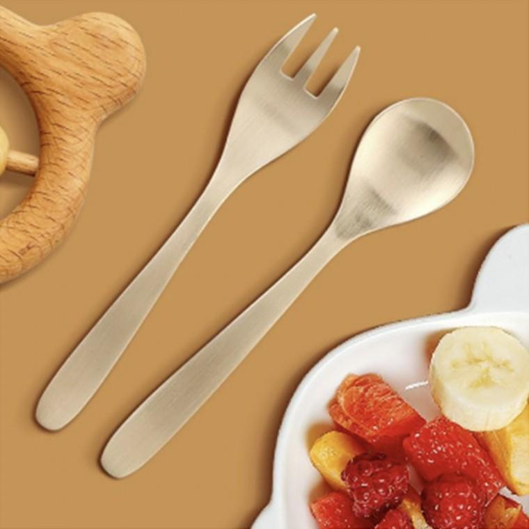 포크 세트 유아 놋수저 유기수저 예단 방짜 숟가락