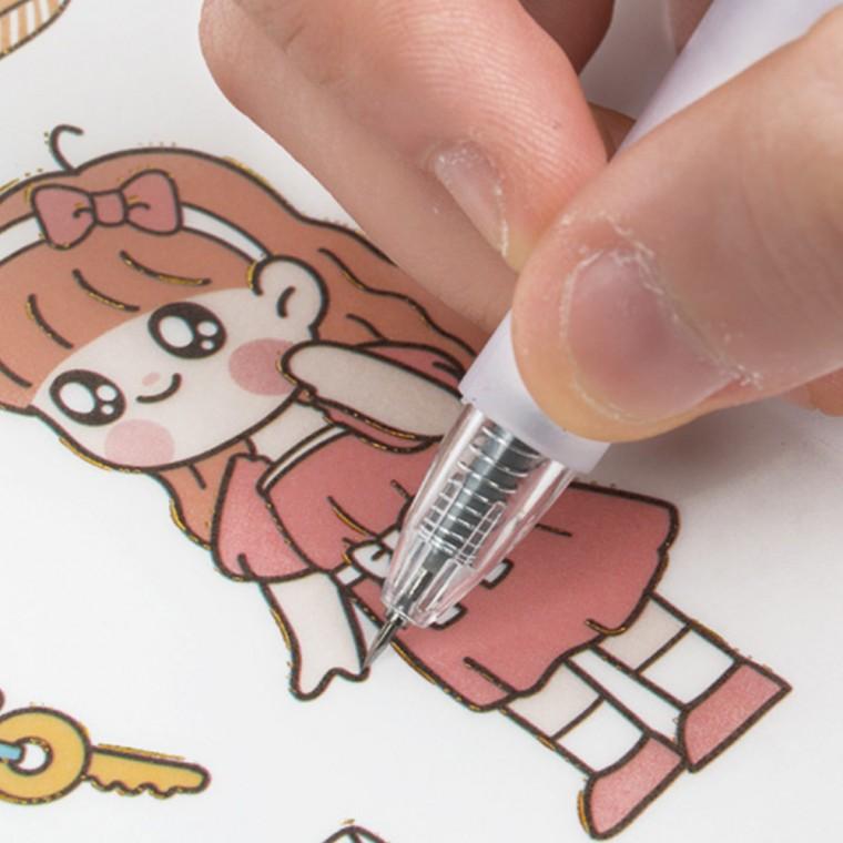 다꾸펜칼 디자인커터칼 칼펜 화이트 1P