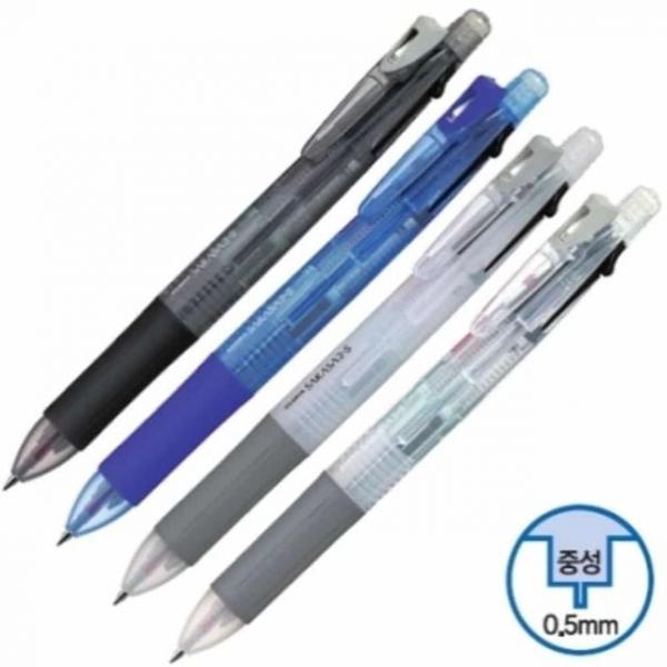 3색 볼펜 샤프 0.5mm (백색) 필기볼펜 삼색펜