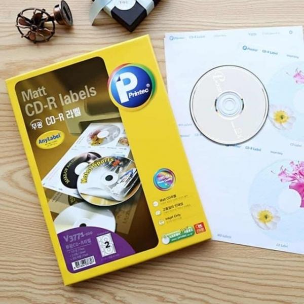 잉크젯용 CD DVD 라벨 20매 프린트라벨용지 라벨프린터스티커