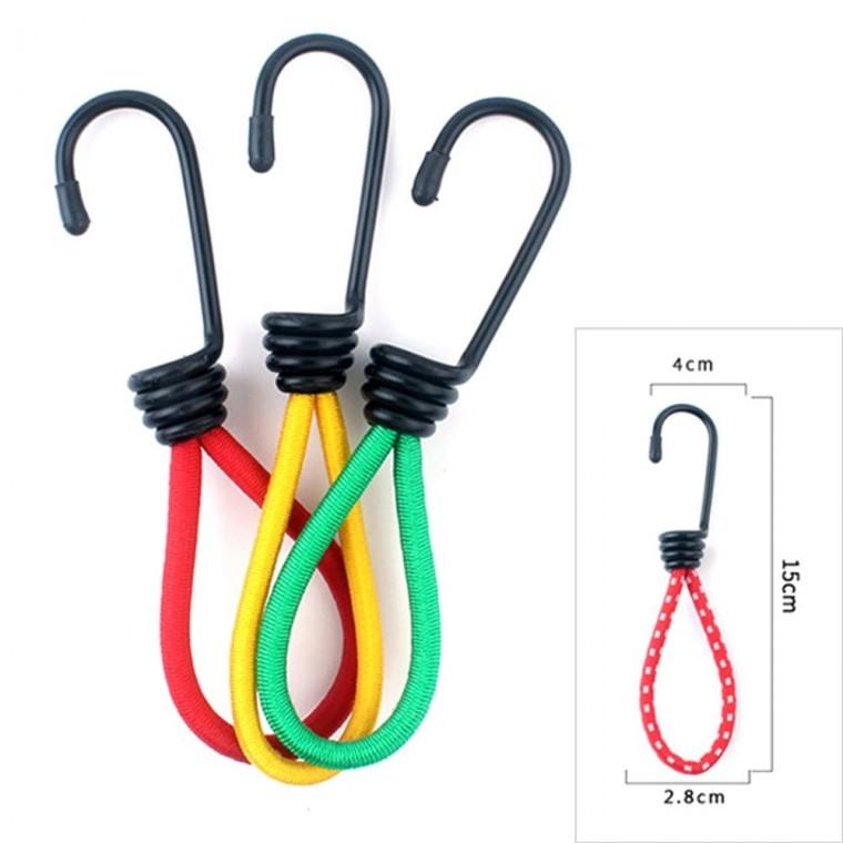 캠핑용 후크 탄성끈 3pcs 탄성줄 스트링 밧줄 텐트