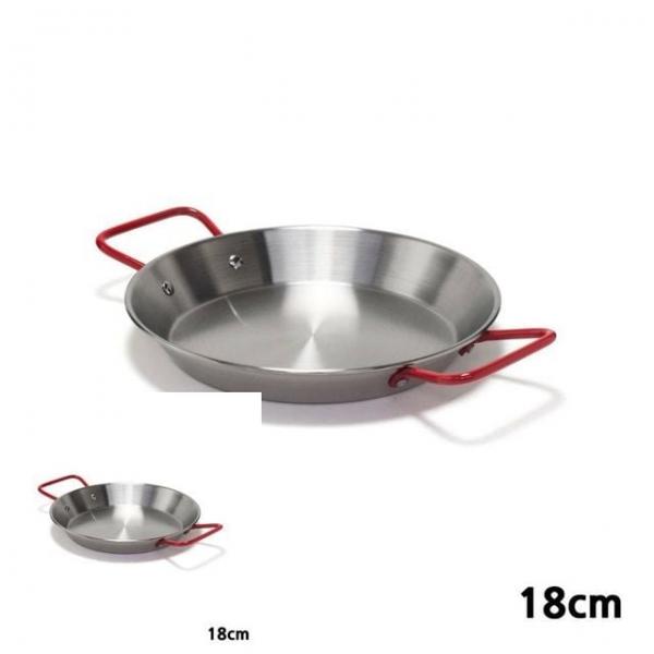스테인레스 빠에야팬 접시 용기 18cm 파스타 음식점