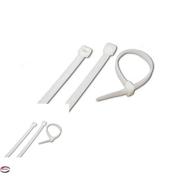 케이블 선정리 컴퓨터 전선정리 흰색 9x450mm 100개 케이블정리타이 사무실전선정리