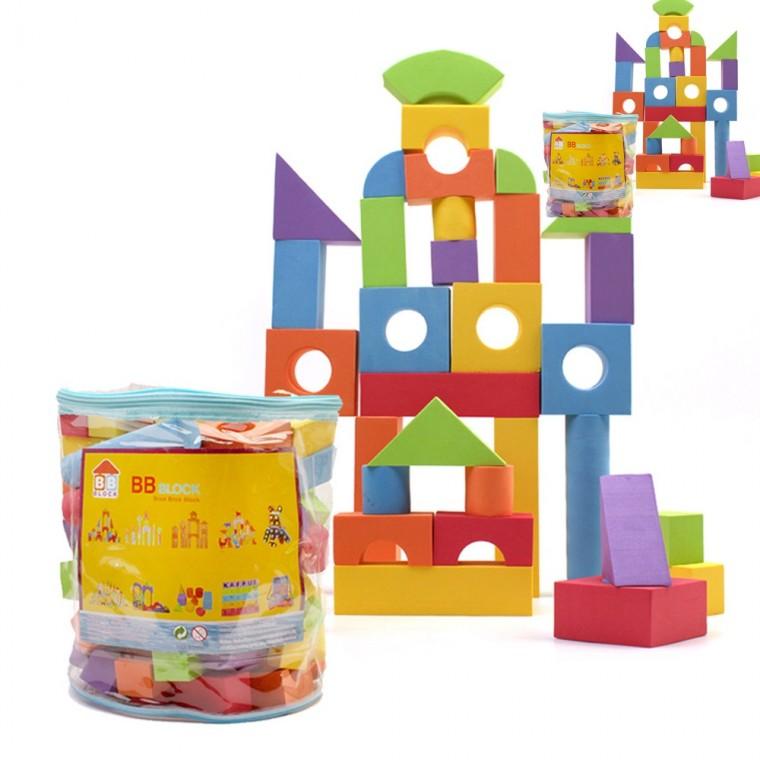 소프트 블록 100pcs 블럭쌓기 블록놀이 유아블록