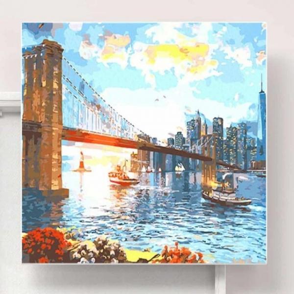 캔버스 페인팅 브루클린다리 40X50 DIY색칠 색칠취미