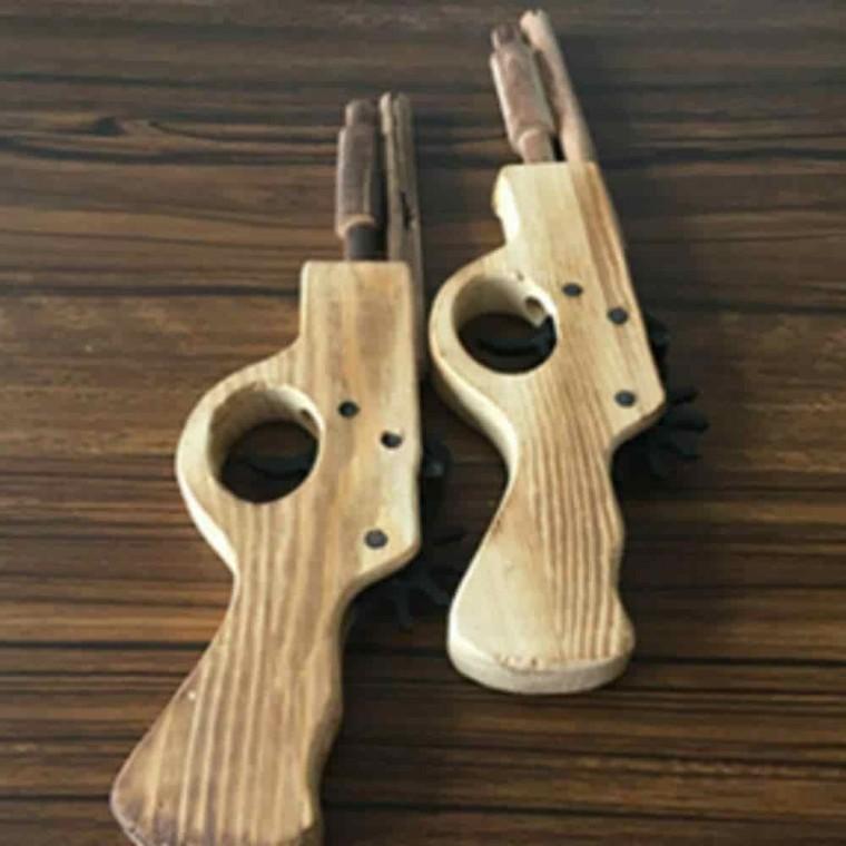 연발 나무건 1P 고무줄총키트 장난감총 연발고무줄총 캠핑놀이용품 나무고무줄총