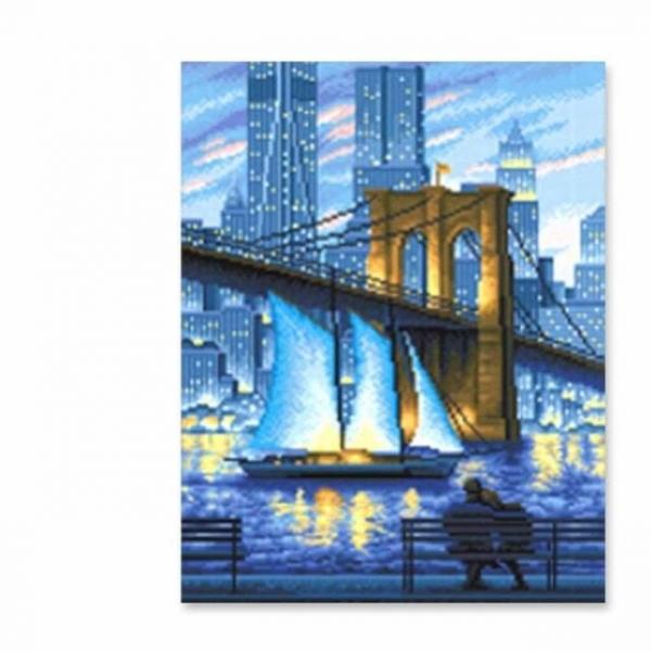 풍경 보석십자수 브루클린 40X50 비즈스티커 큐빅그림