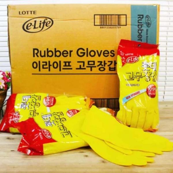라텍스 미니 고무장갑 (소) 노랑 10켤레 50개입 작업용고무장갑 청소용장갑