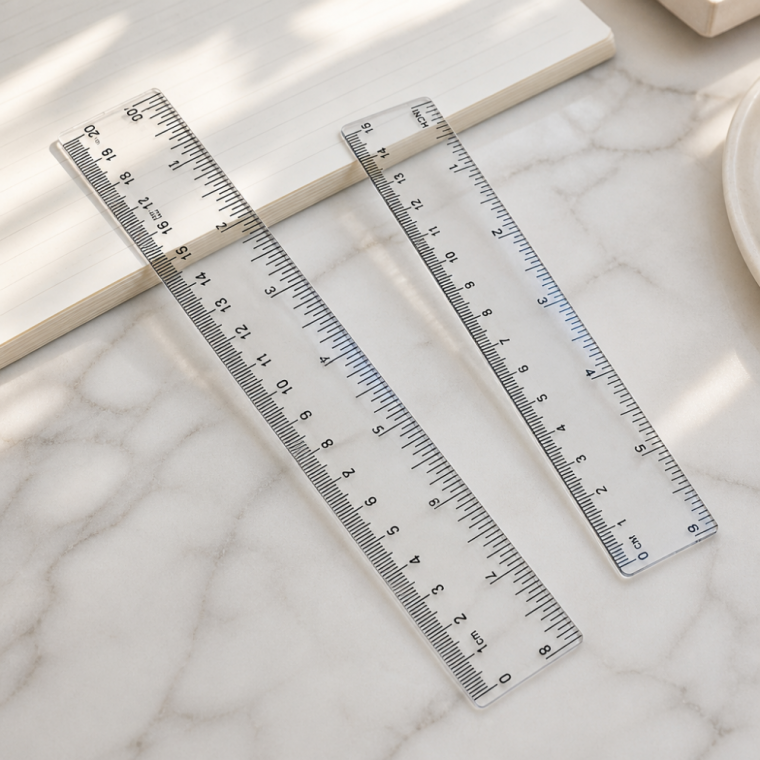 플라스틱 투명 자 15cm 30cm 학교 학원 사무용 눈금 측정자