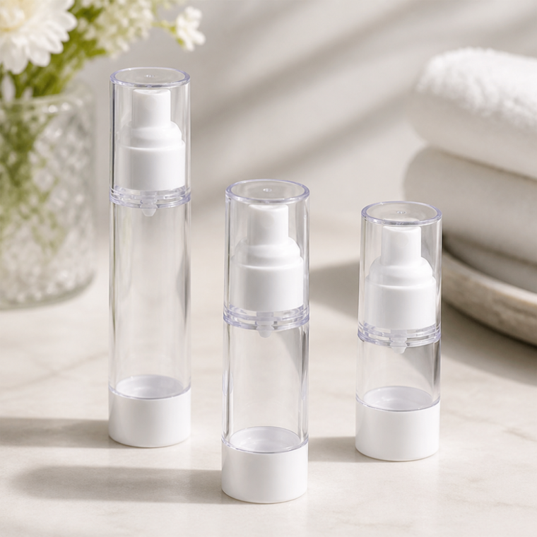 여행용 리필 화장품 진공 용기 15ml 30ml 펌프식 분리형 공병
