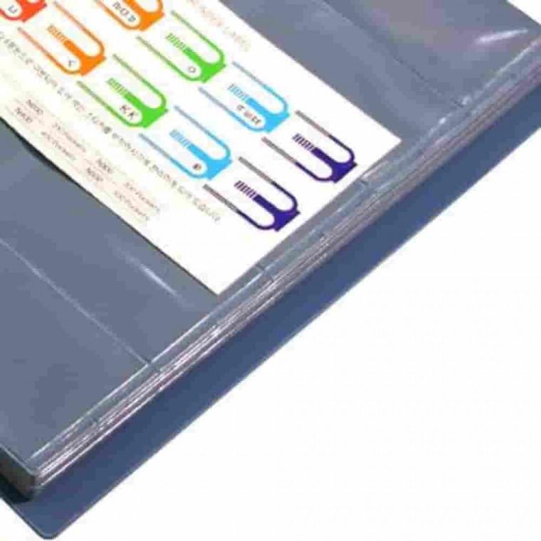 명함철 10단 흑색 명함화일 카드보관집 카드홀더 고급명함케이스