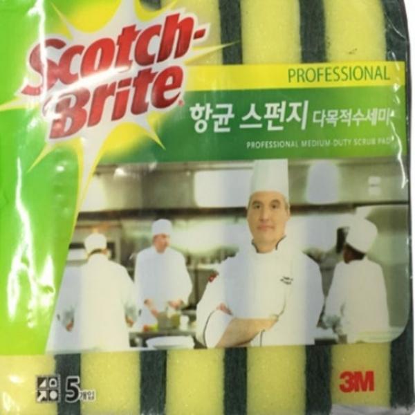 항균 스펀지 다목적 수세미 5개입 주방청소 주방기구