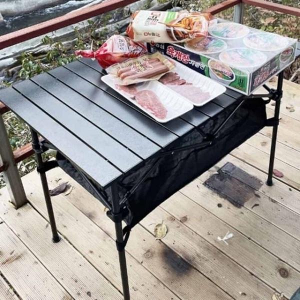 캠핑 주머니 테이블 M 캠핑롤테이블 캠핑용테이블 접이식피크닉테이블