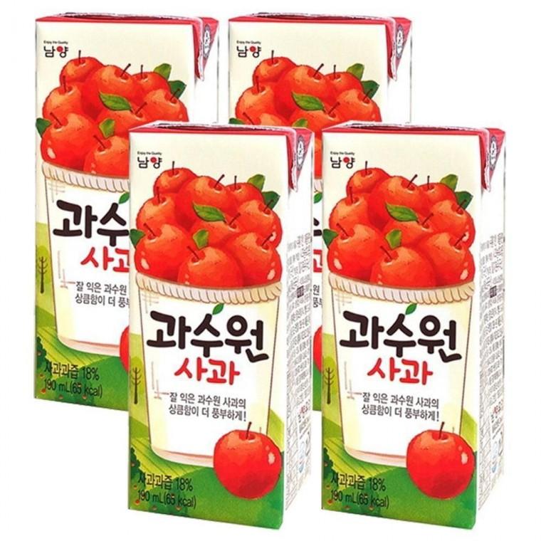 사과주스 과수원 190ml 72팩 탕비실 사무실 간식 음료수