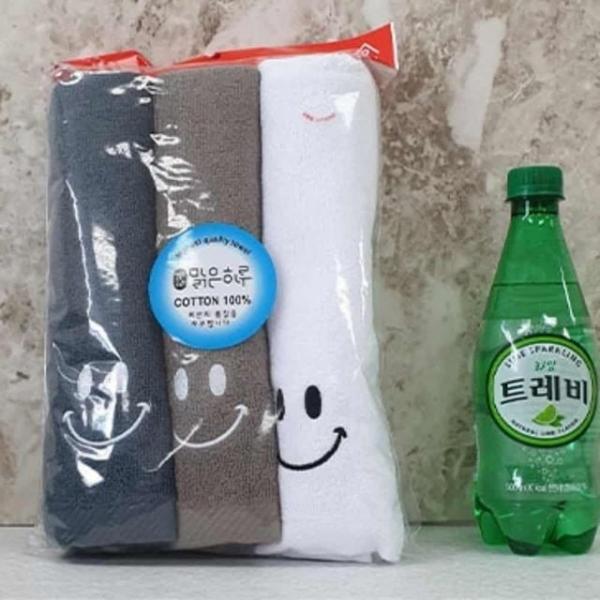 욕실 타월 3개입 (랜덤) 결혼수건답례품 돌답례수건