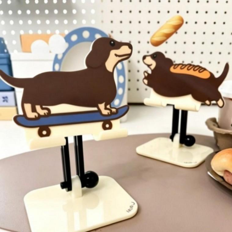 강아지 핸드폰 거치대 아크릴 휴대폰 받침대