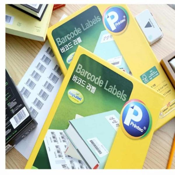 바코드 라벨 27칸 20매 바코드라벨지 프린텍라벨