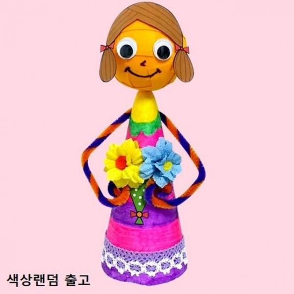 유아미술 어린이용 우드락소녀만들기