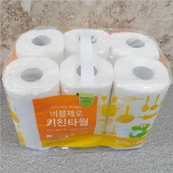 주방 키친타월 100매 6롤 기름타월 주방키친타월