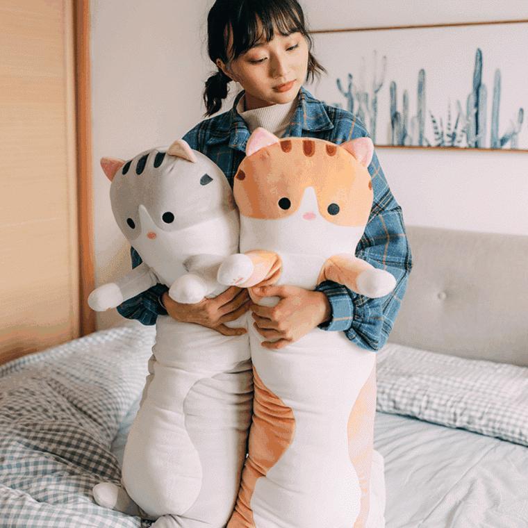 BELLASOM 모찌 고양이 바디필로우 50cm 안고 자는 베개 동물 쿠션 애착 등받이 죽부인