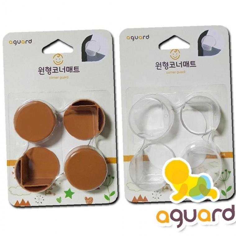 아가드 원형 베이직 코너보호대 안전모서리매트 4입모서리보호 가정용품