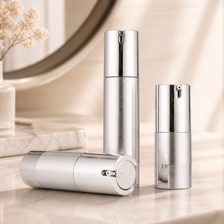 실버 진공 화장품 로션 공병 펌프 용기 30ml 50ml