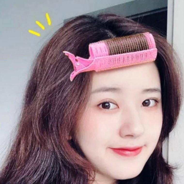셀프 고정 볼륨 파마 헤어롤 앞머리 집게 그루프 뿌리