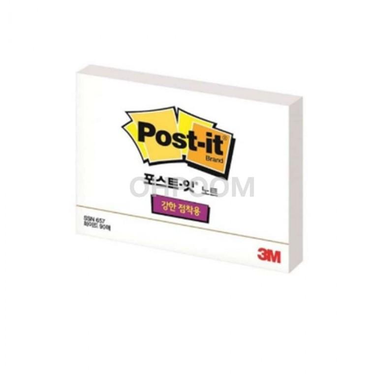 강한점착용 노트 화이트 102x76mm 90매 탁상메모지 무지메모지 예쁜메모지