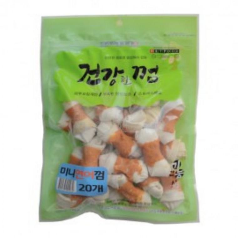 강아지치아관리 미니연어껌 20p 멍멍이간식 강아지개껌 애견껌