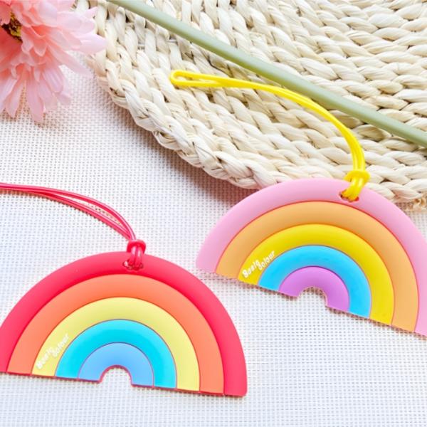 가방 무지개 여행가방 이름표 캐리어 가방택 골프네임태그 네임택 캐리어택