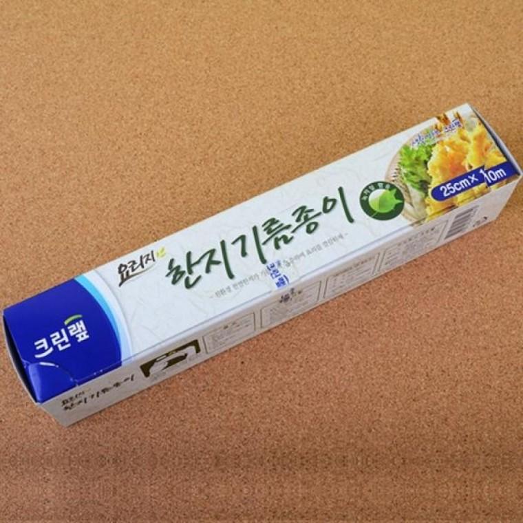 크린랩 한지 기름종이 10M 주방 베이킹 튀김 흡유 조리용 종이