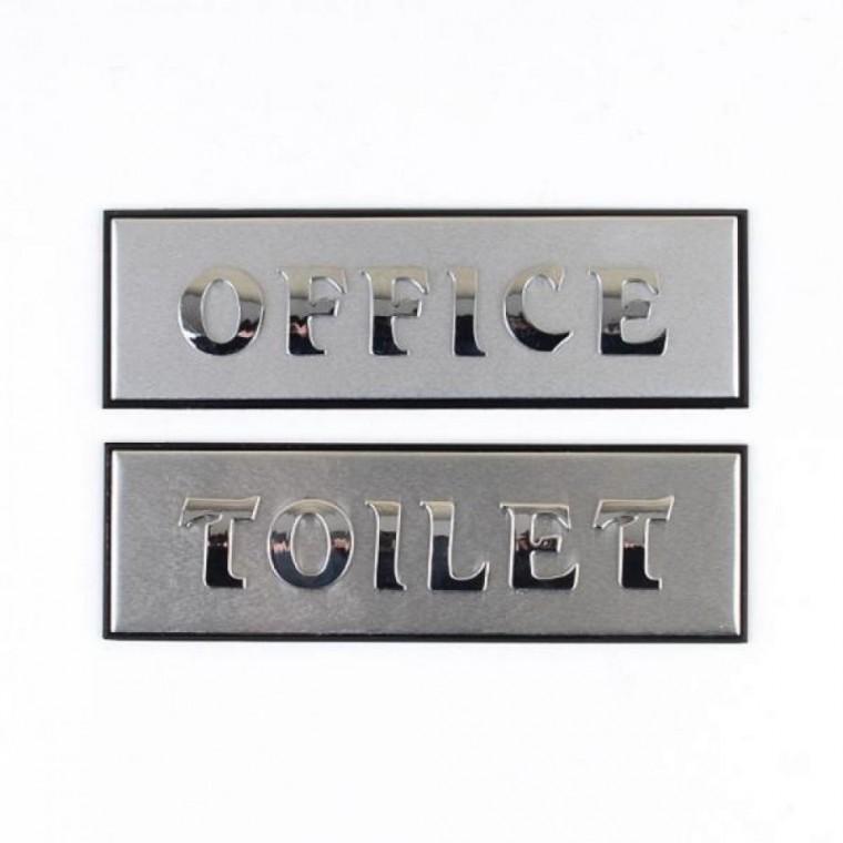 고급 알루미늄 OFFICE TOILET 안내판 매장 사무실 도어 표지판