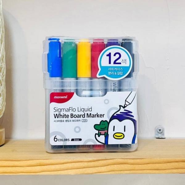 모나미 시그마플로 생잉크 보드마카 12색